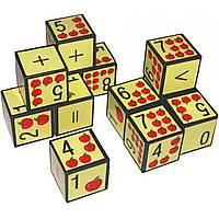 Детские кубики "Математика" пластик ТМ Технок 0243