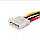 Перехідник сплітер 4 pin molex -> 2 по 4pin молекс кабель живлення, фото 6