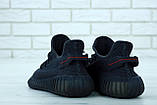 Кросівки чоловічі Adidas Yeezy Boost 350 "Чорні" повний рефлективн р. 41-44, фото 6
