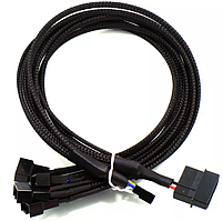 Перехідник керований 43 см Sata/Molex на 5 кулерів 4 pin