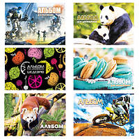 Альбом для малювання 30 аркушів з перфорацією на скобі 120 гм2 Fresh Up FR-1330, 100626