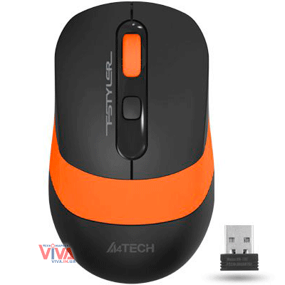 Миша бездротова A4Tech Fstyler FG10 (Black + Orange)