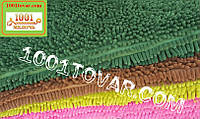 Большие коврики из микрофибры "Макароны или дреды" для широкого применения, 110х70 см +/- 3 см., тёмно-зелёный
