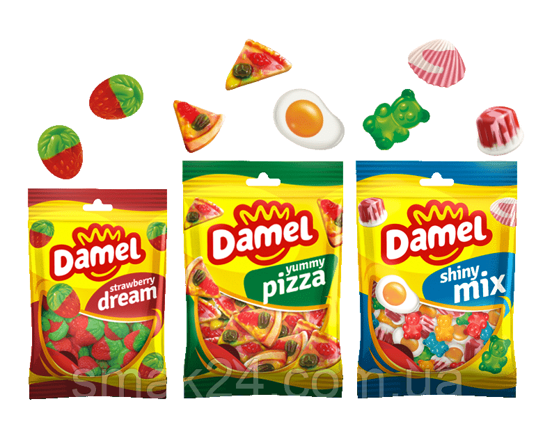 Желейные конфеты БЕЗ ГЛЮТЕНА Damel Pizzas (пицца) Испания 80г - фото 3 - id-p1022768860