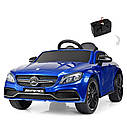 Дитячий електромобіль M 4010 EBLRS-4, Mercedes-Benz AMG C63S, синій лак, фото 5