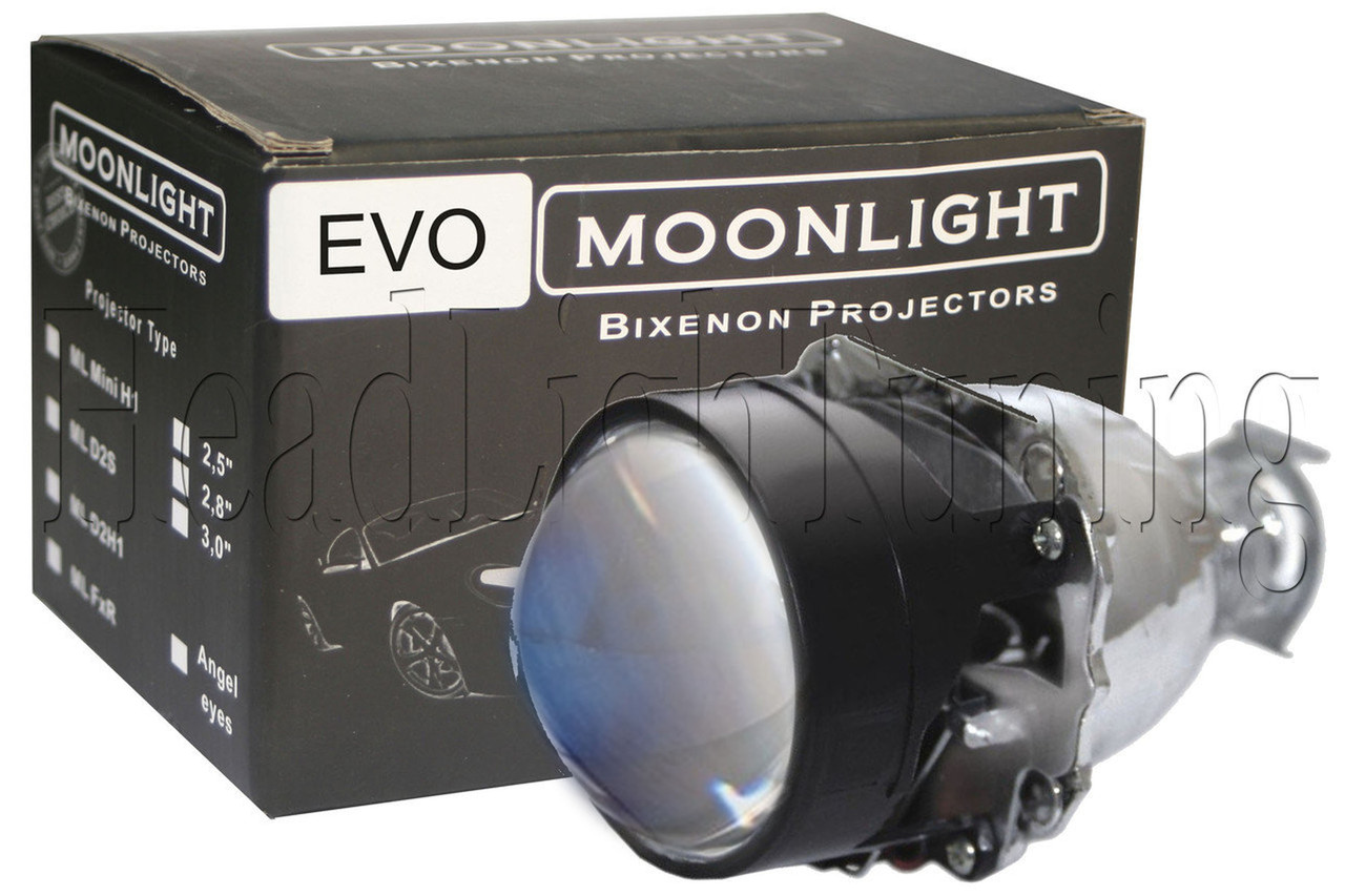 Біксенонові лінзи Moonlight EVO EU BLUE +50% LIGHT G5 2,5" дюйма (<unk> 64 мм) H1, маски стандарт