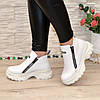 Черевики жіночі спортивні з натуральної білої шкіри флотар, фото 6