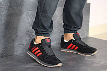Кросівки чоловічі Adidas,чорні з червоним, фото 3