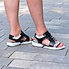 Босоніжки спортивні шкіряні на шнурках, колір чорний/білий. 37 розмір, фото 2