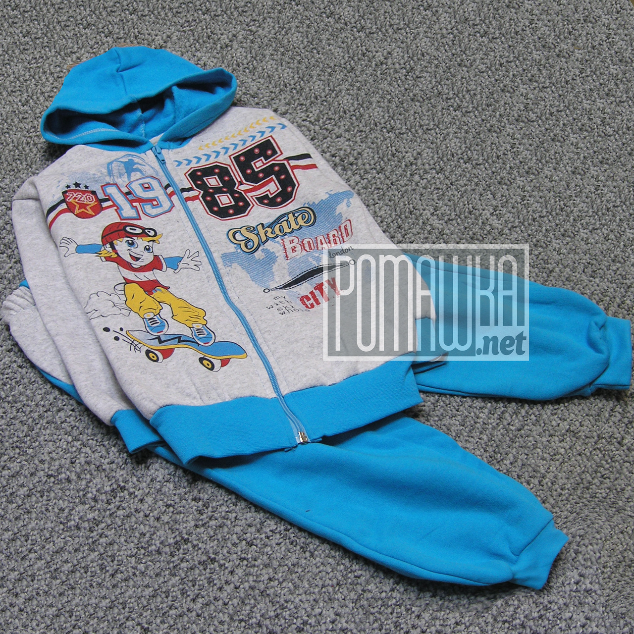 Теплий флісовий 116-122 5-6 років дитячий спортивний костюм на хлопчика з начосом на флісі ФУТЕР 4850