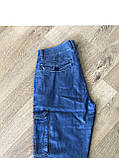 Шорти джинсові чоловічі з накладними кишенями, фото 5