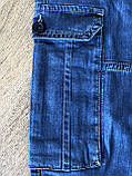 Шорти джинсові чоловічі з накладними кишенями, фото 3