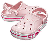 Детские кроксы розовые, сабо Crocs Kids Bayaband Clog для девочки, оригинал