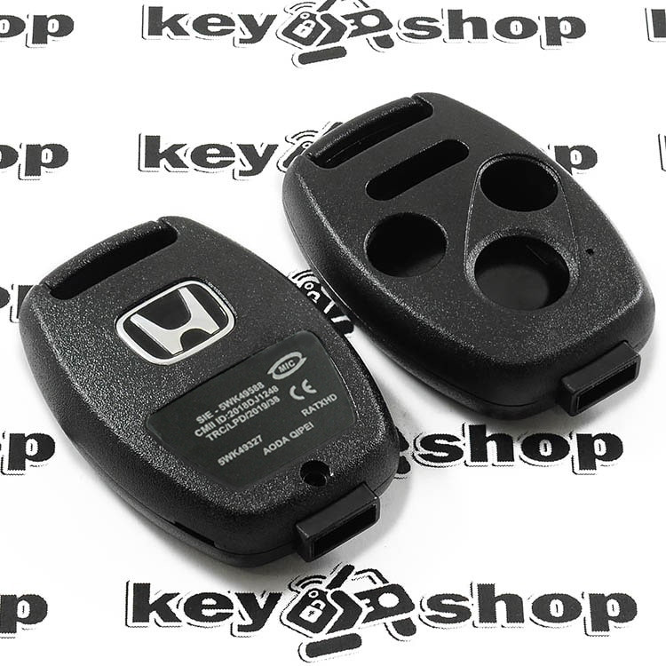 Корпус автоключа для Honda (Хонда) 3 + 1 кнопки , без лезвия (под установку родного) - фото 2 - id-p1022895096