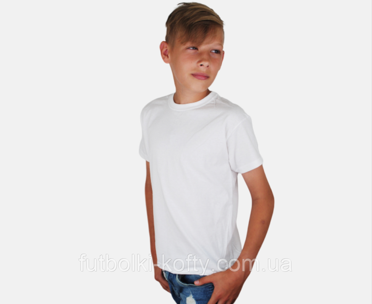 Дитяча Класична футболка для хлопчиків Біла Fruit of the loom 61-033-30 12-13