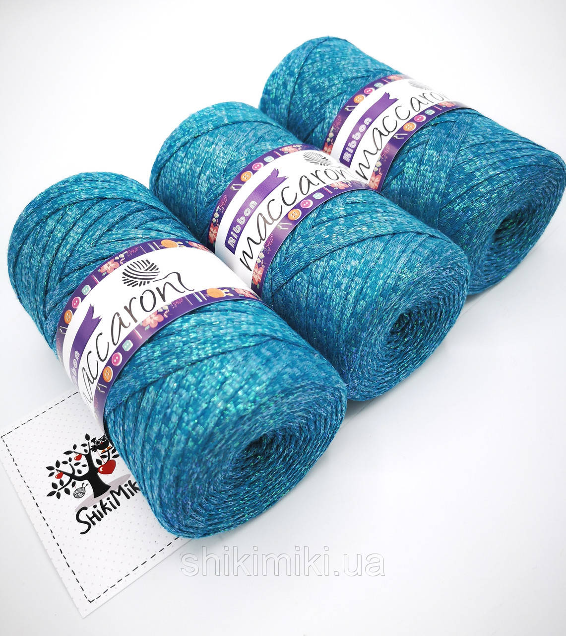 Трикотажний плоский шнур Ribbon Glossy, колір Темна бірюза