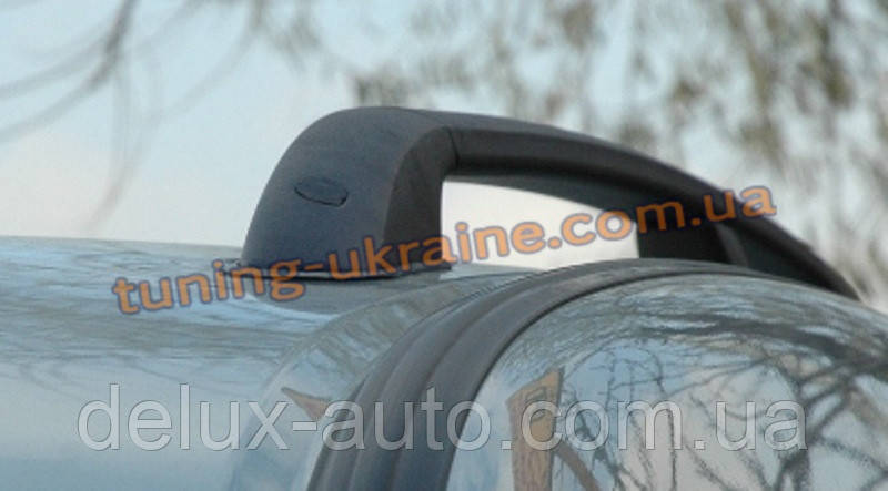 Рейлінги на дах (чорні - Black)алюмінієві кінцевики ABS на Renault Kangoo 1998-2008