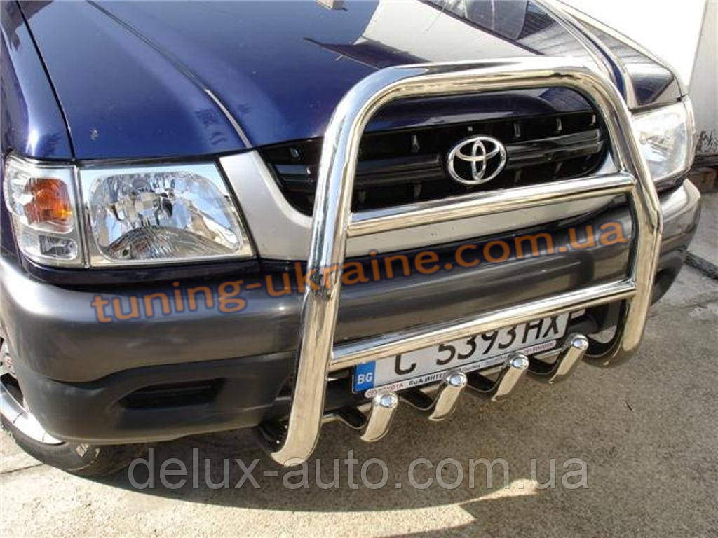 Захист переднього бампера кенгурятник високий D60 на Toyota Hilux 2005-2011