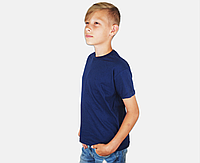 Дитяча Класична футболка для хлопчиків Темно-синя Fruit of the loom 61-033-32 3-4