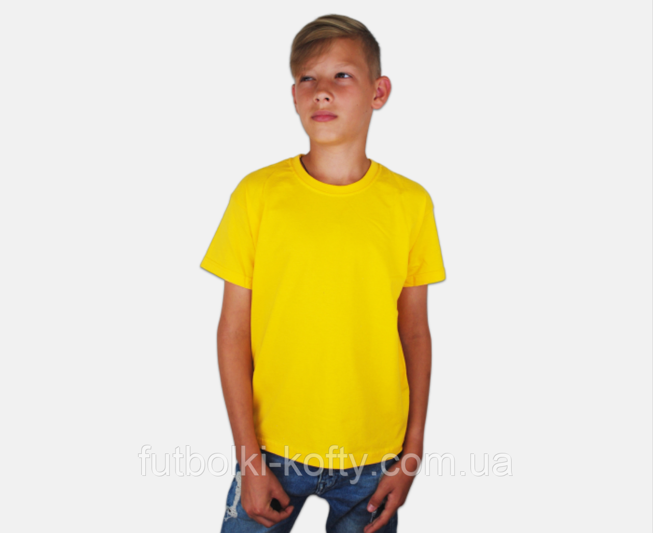 Дитяча Класична футболка для Хлопчиків Сонячно-жовта Fruit of the loom 61-033-34 3-4