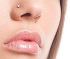 Пірсинг, сережок для носа, нострилу з кристалом 2,5 мм, форма твіст, фото 2