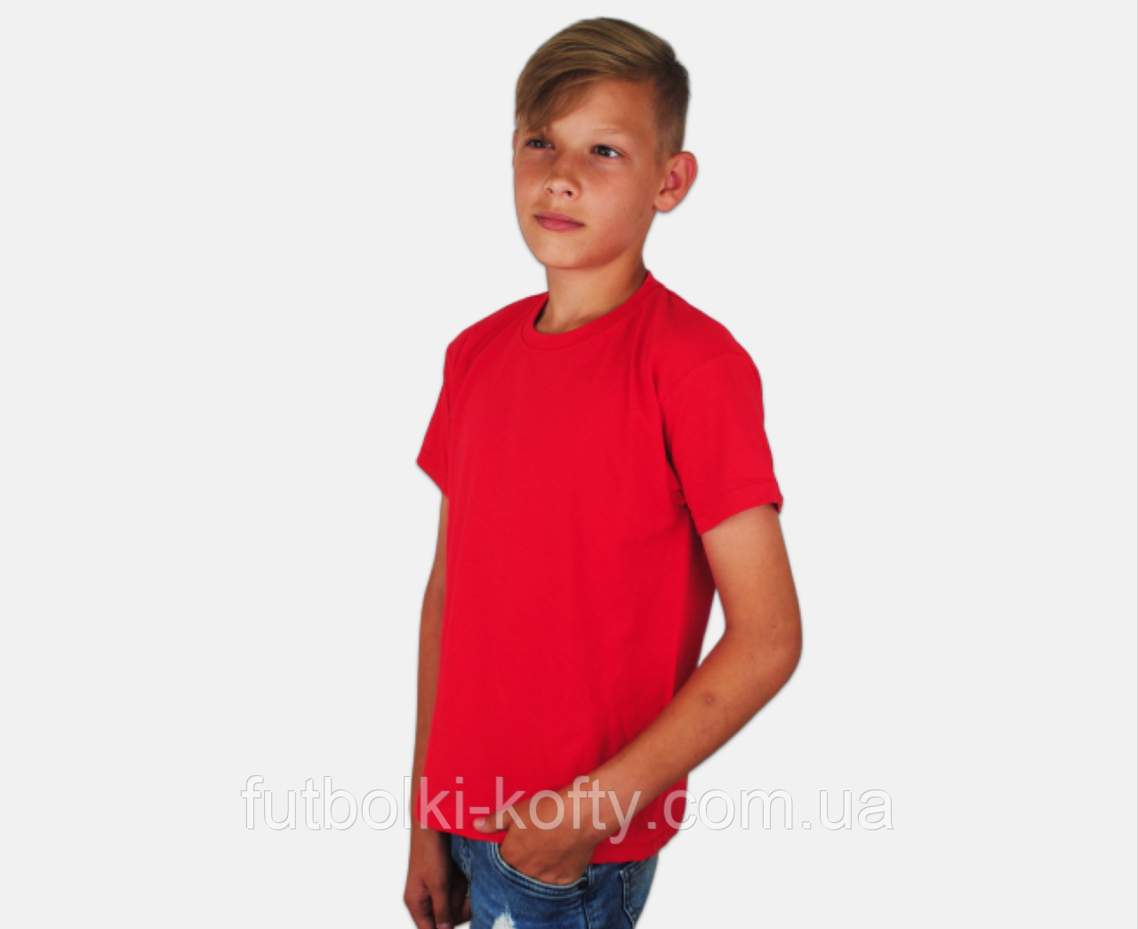 Дитяча Класична футболка для хлопчиків Червона Fruit of the loom 61-033-40 5-6
