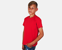 Дитяча Класична футболка для хлопчиків Червона Fruit of the loom 61-033-40 7-8