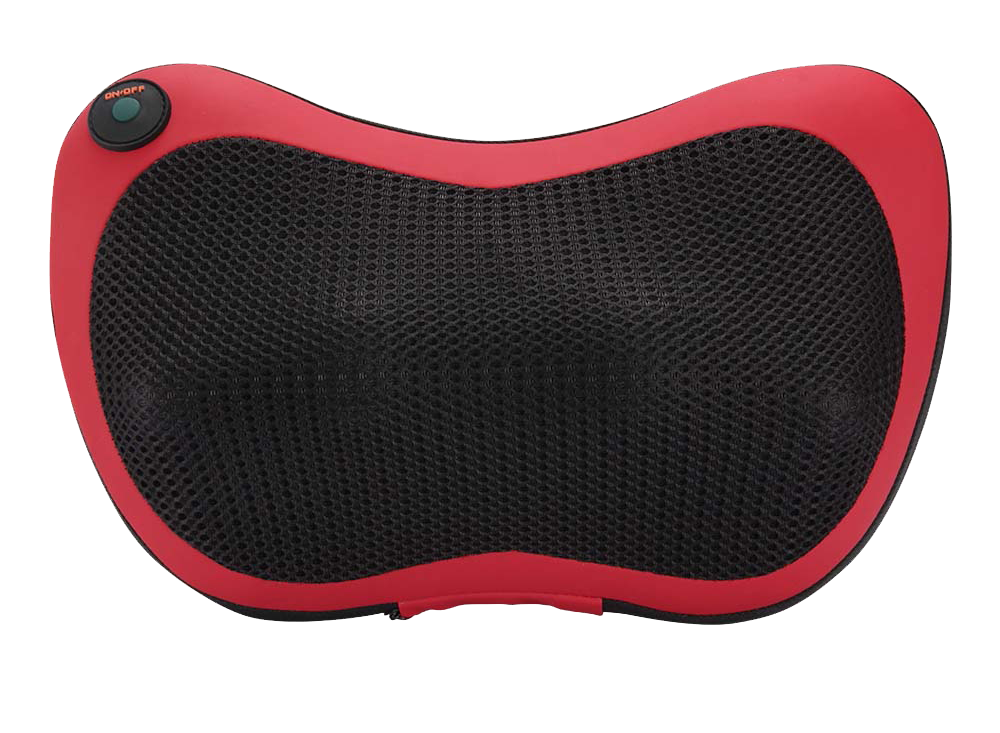 Портативний роликовий масажер в авто і для будинку HOME CAR MASAGE PILLOW red