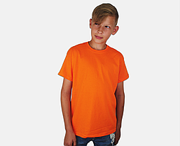 Дитяча Класична футболка для хлопчиків Жовтогаряча Fruit of the loom 61-033-44 3-4