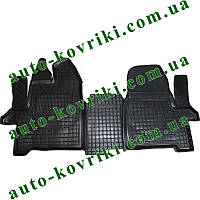 Резиновые коврики в салон Ford Transit 2014-2024 (1+2) (Avto-Gumm)