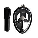 Маска повна Tribord Freebreath для снорклінга, підводного плавання чорна (L-XL), фото 2