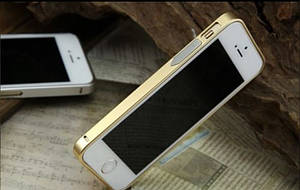 Металевий бампер для Iphone 5/5S/5SE золото