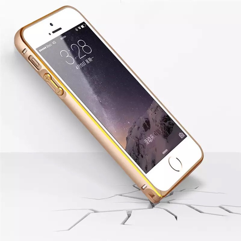 Металевий бампер для Iphone 5/5S/5SE gold, фото 1