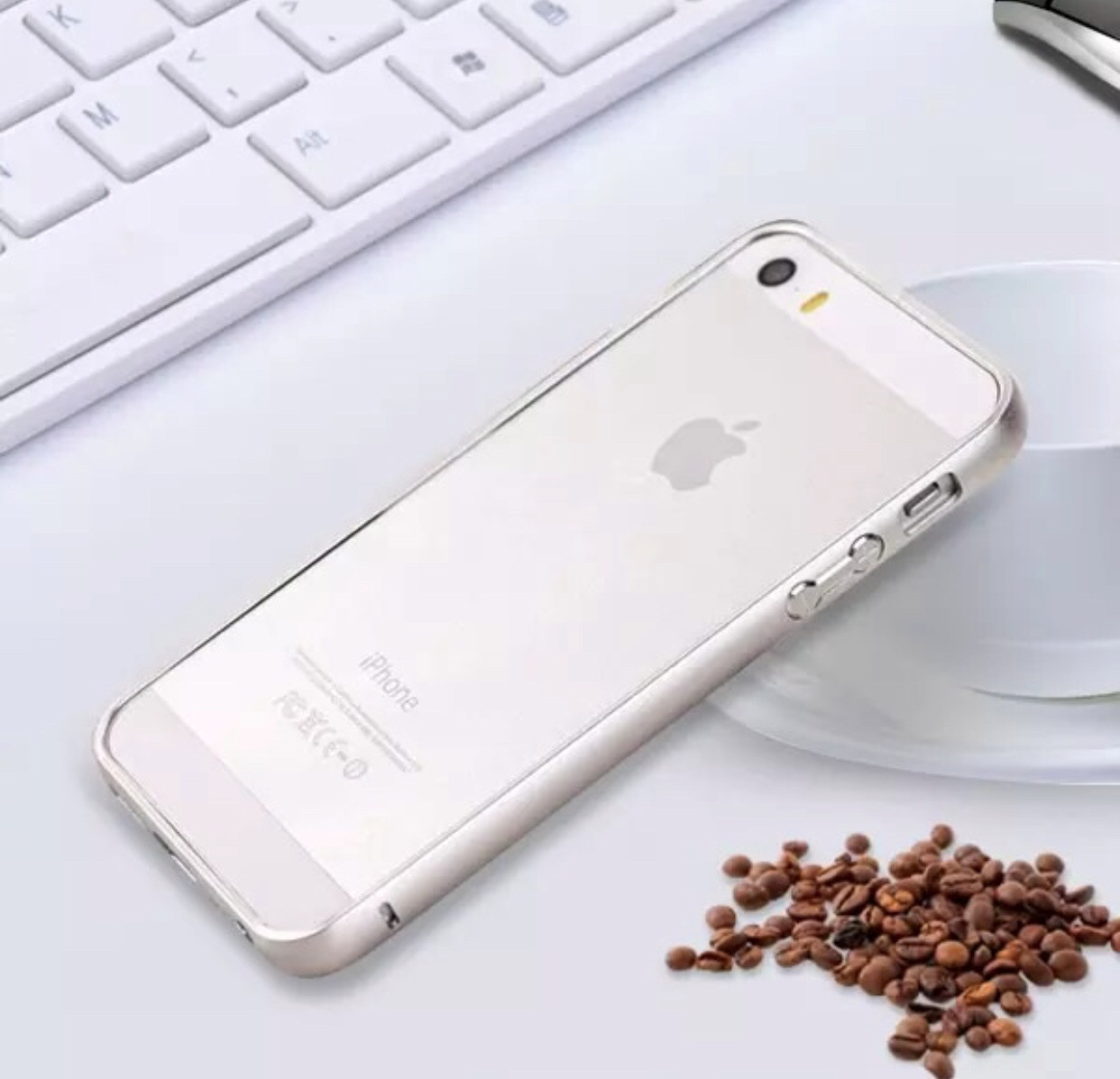 Металевий бампер для Iphone 5/5S/5SE silver