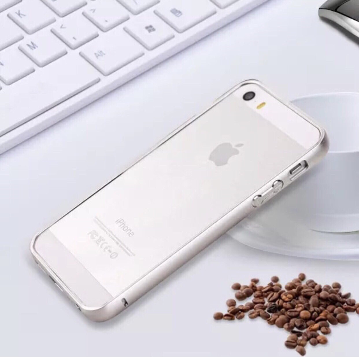 Бампер накладка алюмінієва для Iphone 5/5S/5SE срібло, фото 1
