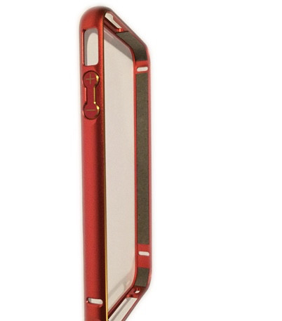 Металевий бампер для Iphone 5/5S/5SE протиударний ультратонкий, червоний