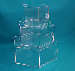 Колона прозора декорація для торта прозора