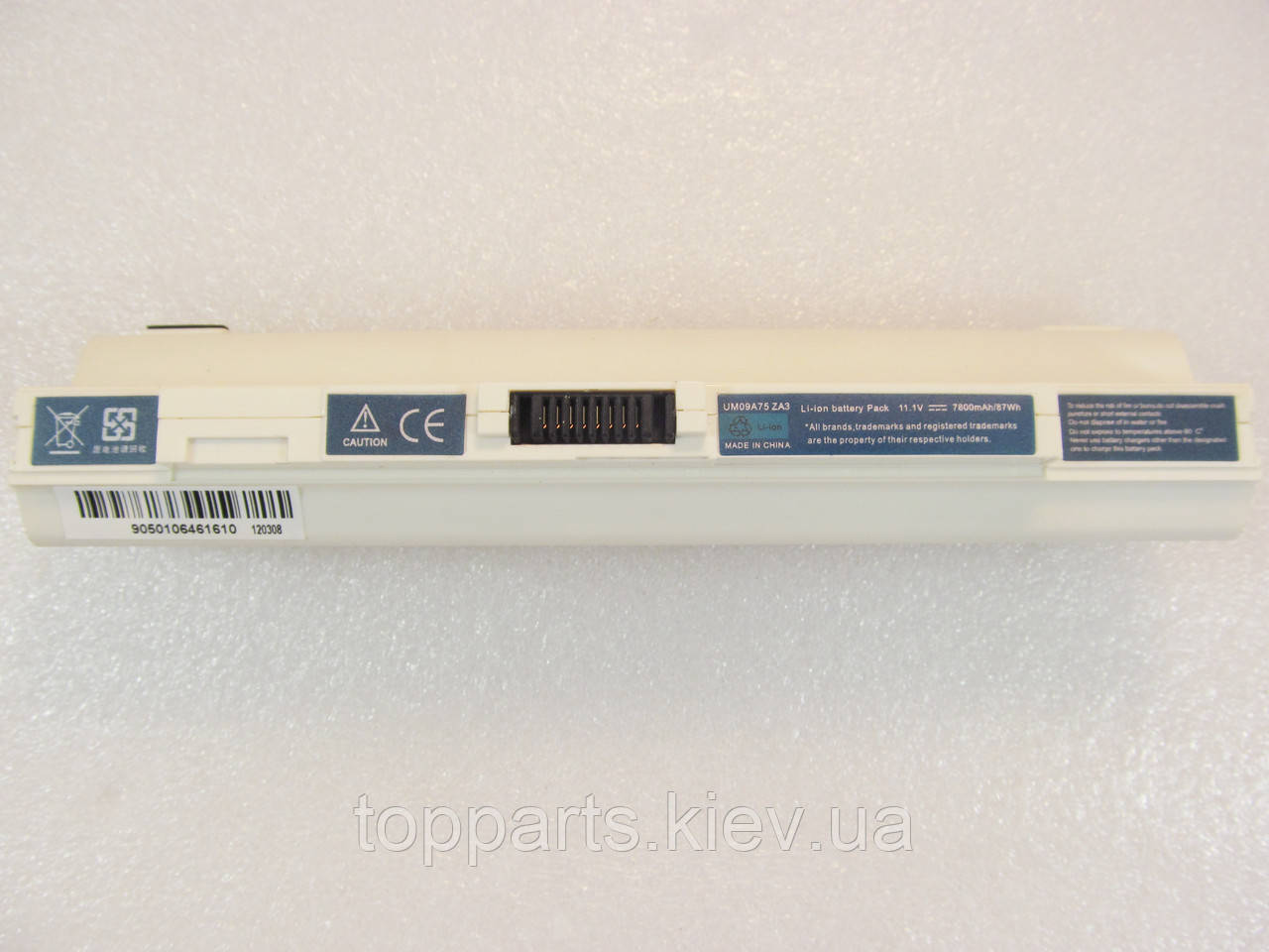 Батарея для ноутбука Acer UM09B31, 7800mAh, 9cell, 11.1V, Li-ion, біла,