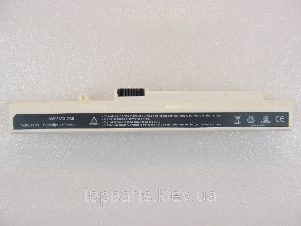 Батарея для ноутбука Acer UM08A31, 2600mAh, 3cell, 11.1V, Li-ion, біла,