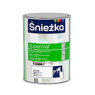 Фарба емаль для дерева та металу SUPERMAL (олійно фталева) ТМ Sniezka