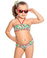 Яскравий дитячий купальник для дівчинки Arina Італія GB131703 Білий 92 см Пляжний одяг для дівчаток