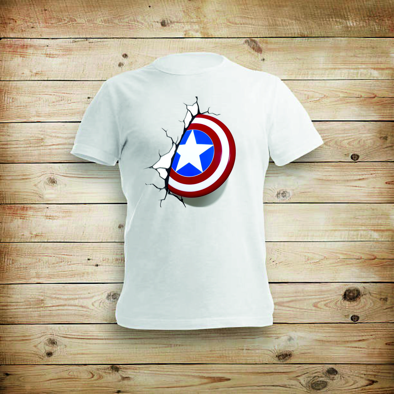 Футболка YOUstyle Captain America1 0019 L White