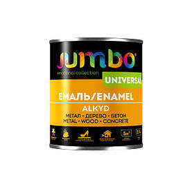 Алкідна емаль універсальна, ЖОВТА,  0,8кг, Jumbo