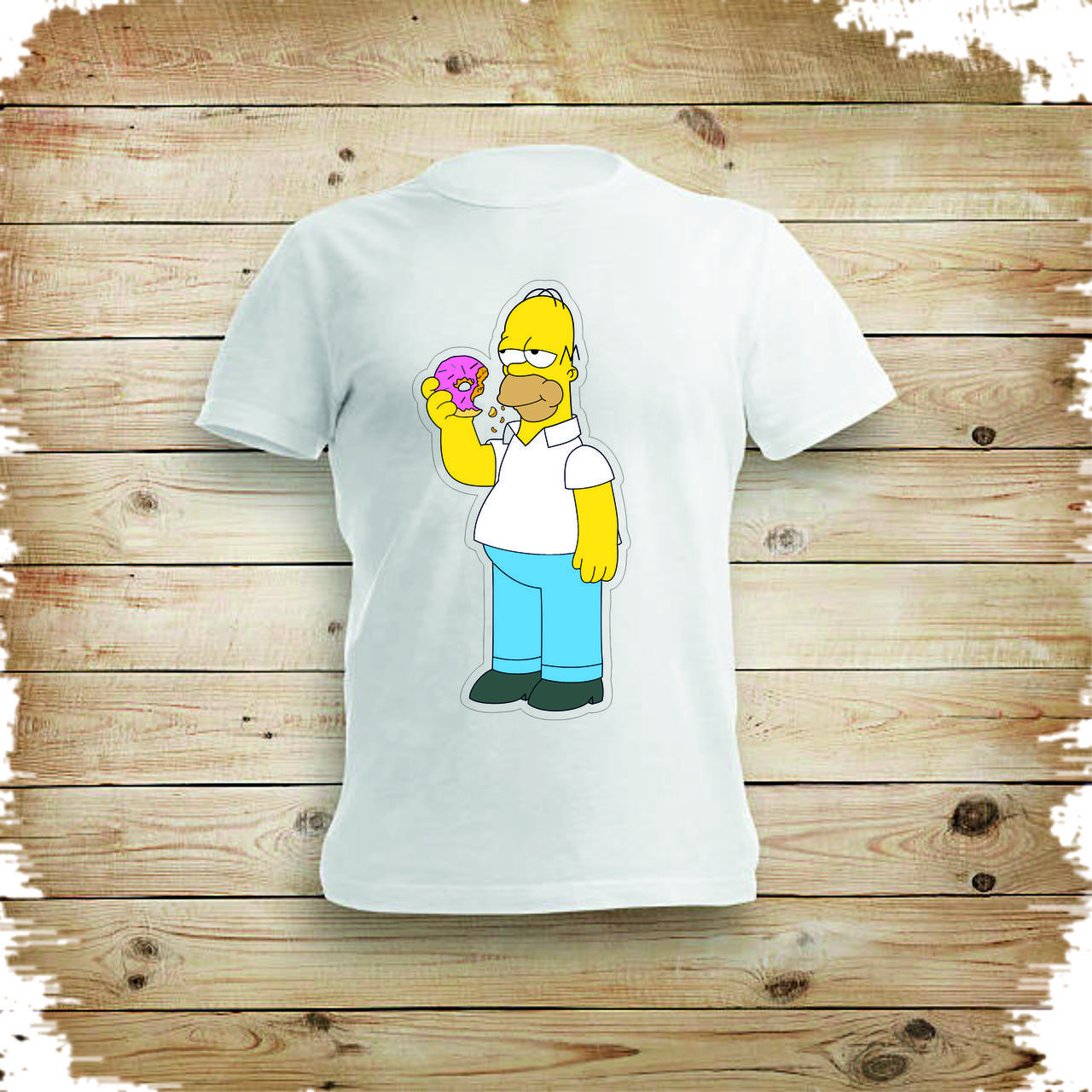Футболка YOUstyle Homer 0021 L White, фото 1