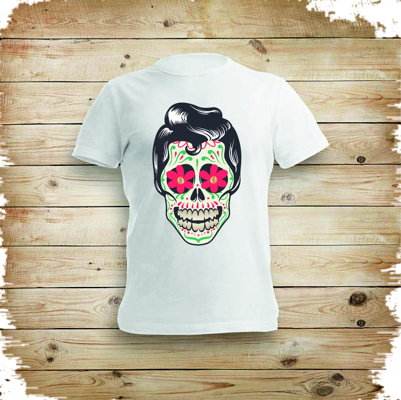 Футболка YOUstyle Skull 0023 L White, фото 1