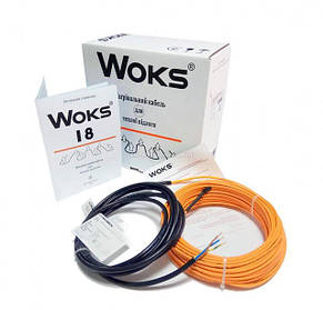 Тепла підлога Woks-18 двожильний кабель ( Преміум)