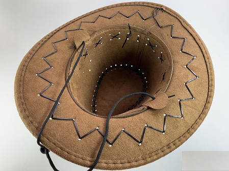Ковбойський капелюх коричнева замшева, дитяча, фото 2