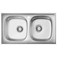 Кухонна мийка подвійна ULA 5104 Satin (ULA5104SAT08)