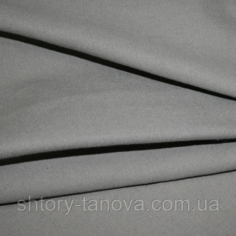 Тканина для оббивки і штор бавовна софт, т. сірий, фото 1