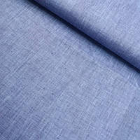 Льон джинс синій меланжевий костюмний, ширина 150 см